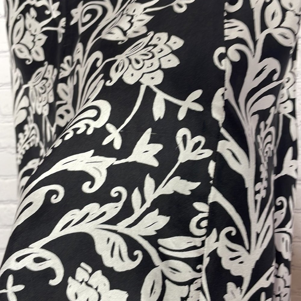White House Black Market Black White Pure Silk Sweetheart Strapless Dress 6 - Picture 6 of 13
